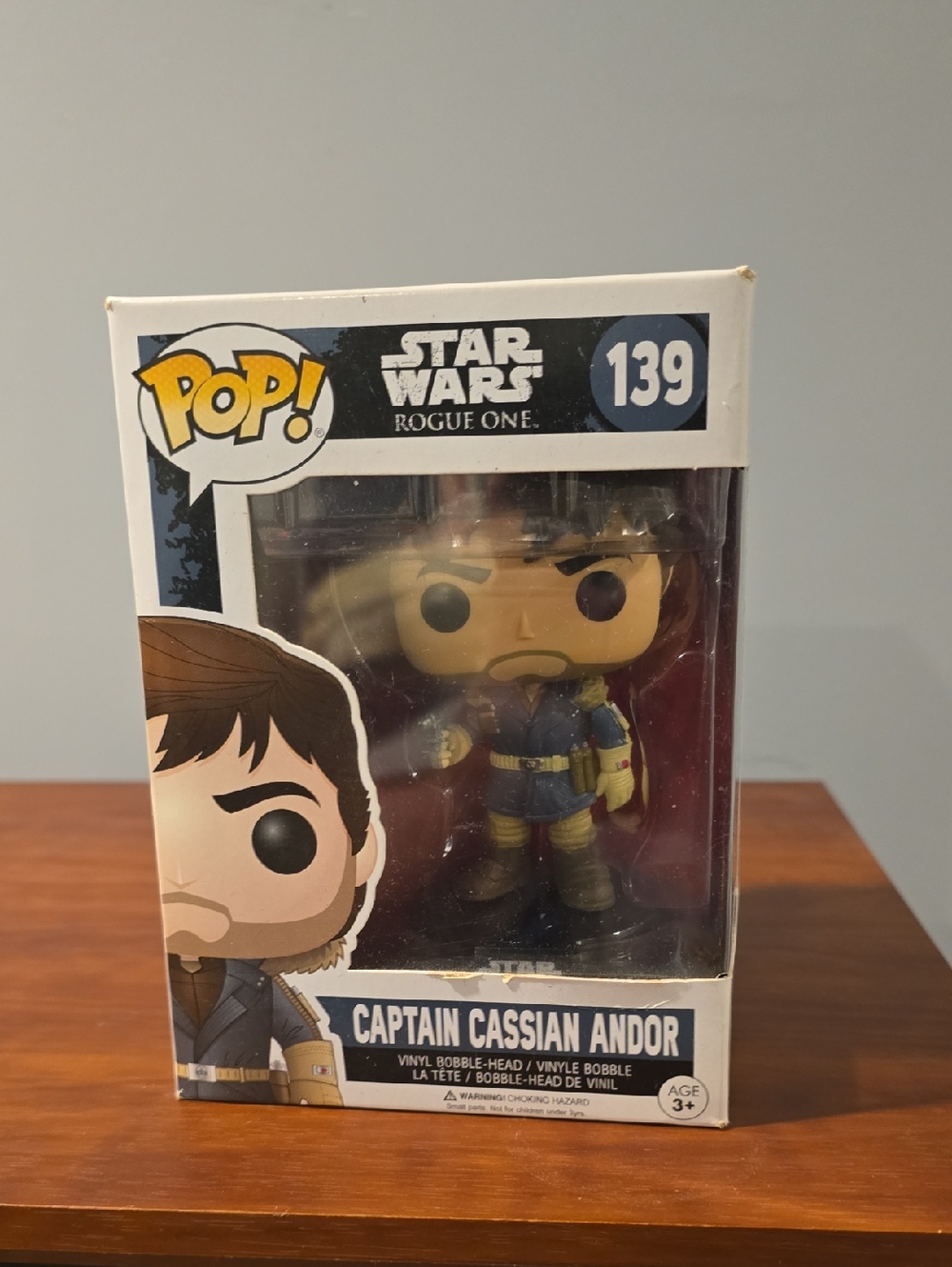 Funko Captain Cassian Andor Pop! Vinyl - Navy, Yellow & Brown